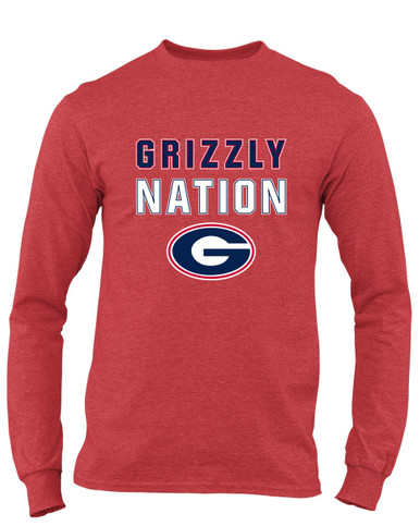 Grassfield Grizzlies G Script Nation #2 Men's LS T-Shirt