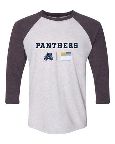 Sweet Home Panthers Team Colors Flag Men's Baseball T-Shirt