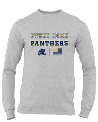 Sweet Home Panthers Spirit Flag Men's LS T-Shirt