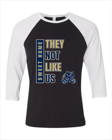 Sweet Home Panthers They Not Like Us #1 Women's Baseball T-Shirt