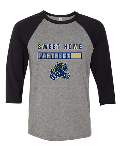 Sweet Home Panthers Mascot #7 Women's Baseball T-Shirt