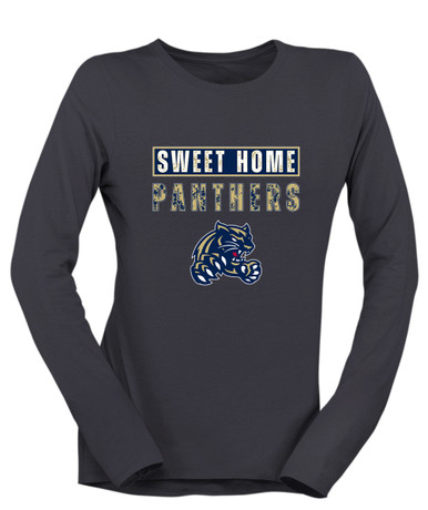 Sweet Home Panthers Mascot #9 Women's LS T-Shirt