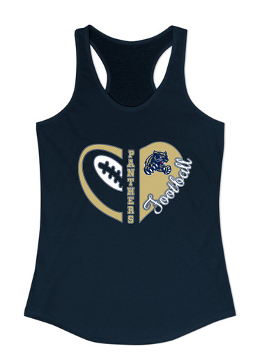 Sweet Home Panthers Heart Football Women's Tank Top