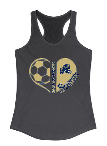 Sweet Home Panthers Heart Soccer Women's Tank Top