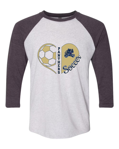 Sweet Home Panthers Heart Soccer Women's Baseball T-Shirt