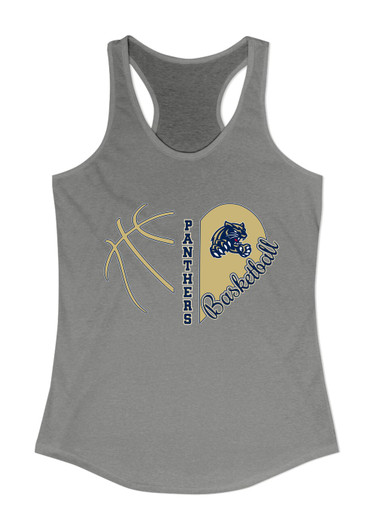 Sweet Home Panthers Heart Basketball Women's Tank Top