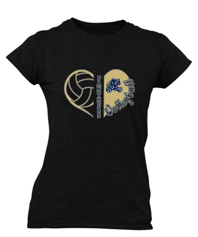 Sweet Home Panthers Heart Volleyball Women's SS T-Shirt