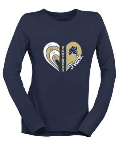 Sweet Home Panthers Heart Track Women's Premium LS T-Shirt