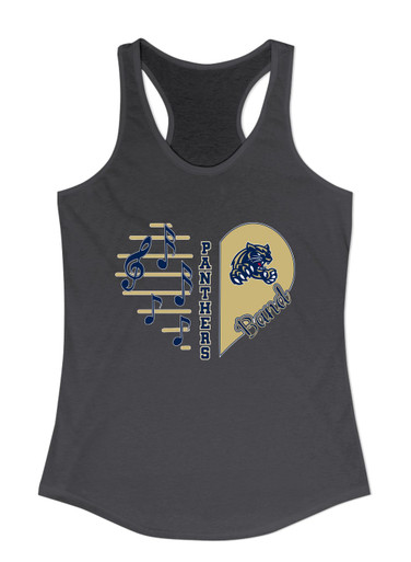 Sweet Home Panthers Heart Band Women's Tank Top