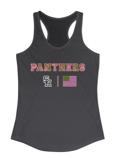 Sweet Home Panthers SH Script Pink Camo Flag Women's Tank Top