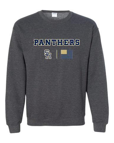 Sweet Home Panthers SH Script Team Colors Flag Men's Sweatshirt