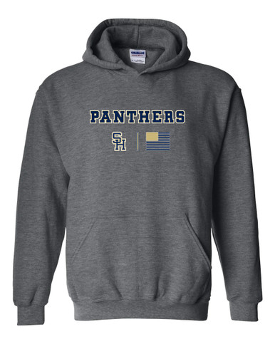 Sweet Home Panthers SH Script Team Colors Flag Men's Hoodie