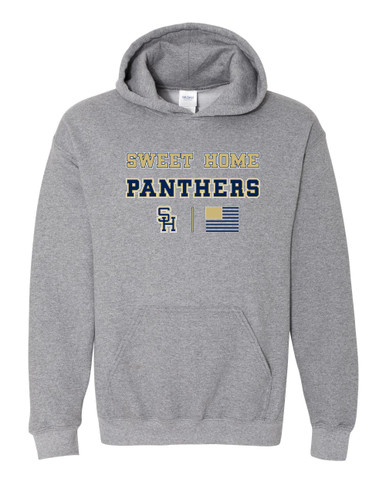 Sweet Home Panthers SH Script Spirit Flag Men's Hoodie