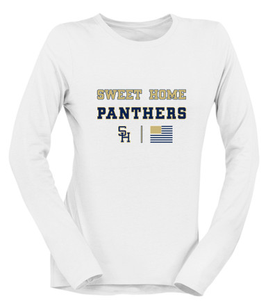 Sweet Home Panthers SH Script Spirit Flag Women's Premium LS T-Shirt