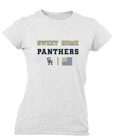 Sweet Home Panthers SH Script Spirit Flag Women's SS T-Shirt
