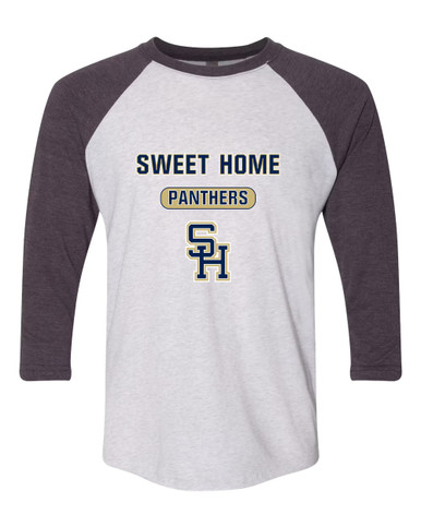 Sweet Home Panthers SH Script Mascot #3 Women's Baseball T-Shirt