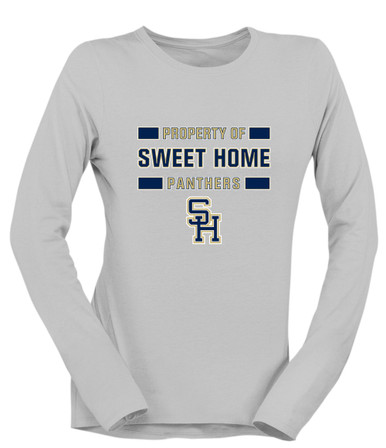 Sweet Home Panthers SH Script Property Of Women's LS T-Shirt