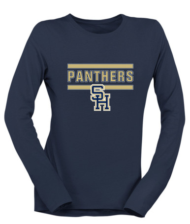 Sweet Home Panthers SH Script Mascot #5 Women's Premium LS T-Shirt