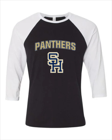 Sweet Home Panthers SH Script Mascot #6 Women's Baseball T-Shirt