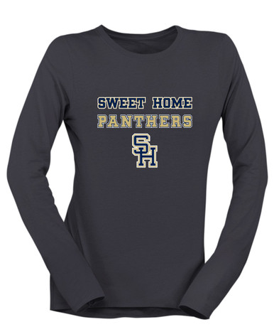 Sweet Home Panthers SH Script Spirit Women's LS T-Shirt