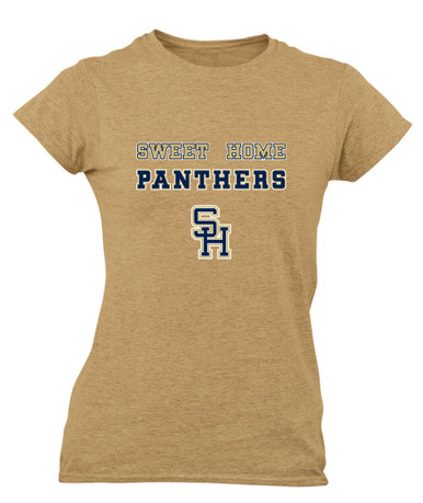 Sweet Home Panthers SH Script Spirit Women's Premium SS T-Shirt
