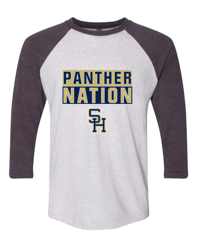 Sweet Home Panthers SH Script Nation #1 Women's Baseball T-Shirt