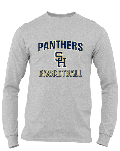 Sweet Home Panthers SH Script Basketball #1 Men's LS T-Shirt