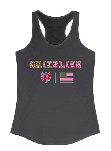Ashland Grizzlies Pink Camo Flag Women's Tank Top