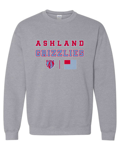 Ashland Grizzlies Spirit Flag Men's Sweatshirt