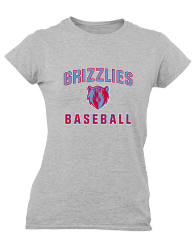 Ashland Grizzlies Baseball #1 Women's SS T-Shirt