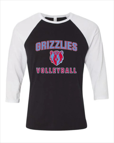 Ashland Grizzlies Volleyball Women's Baseball T-Shirt