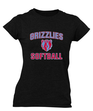 Ashland Grizzlies Softball #1 Women's SS T-Shirt