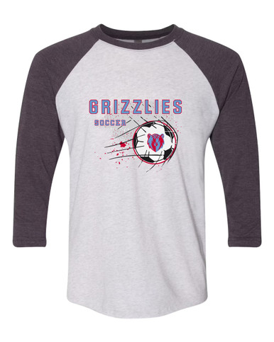 Ashland Grizzlies Soccer #2 Women's Baseball T-Shirt