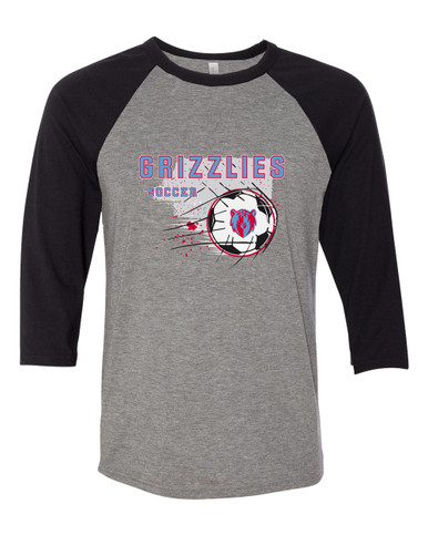 Ashland Grizzlies Soccer #2 Men's Baseball T-Shirt