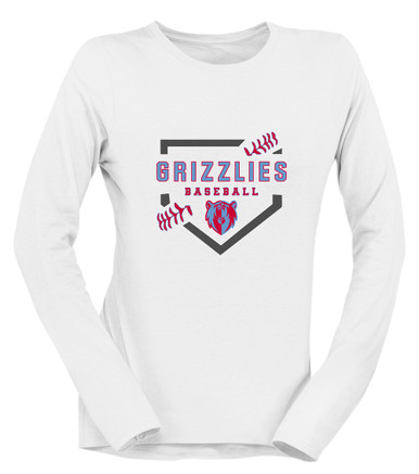 Ashland Grizzlies Baseball #2 Women's LS T-Shirt