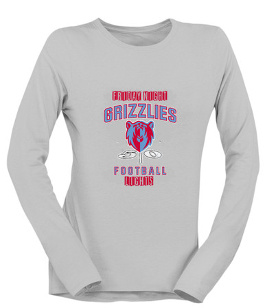 Ashland Grizzlies Football #6 Women's LS T-Shirt