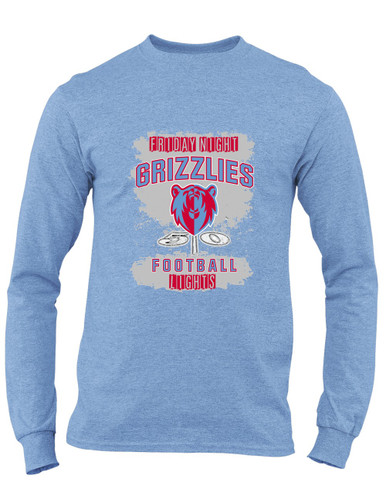 Ashland Grizzlies Football #6 Men's LS T-Shirt
