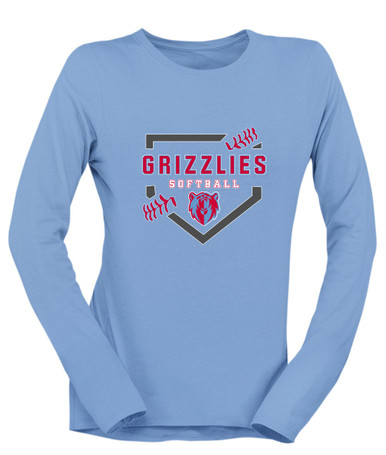 Ashland Grizzlies Softball #2 Women's LS T-Shirt