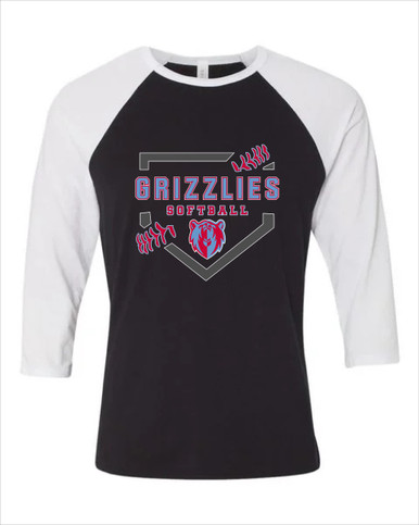 Ashland Grizzlies Softball #2 Women's Baseball T-Shirt
