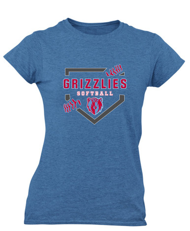 Ashland Grizzlies Softball #2 Women's Premium SS T-Shirt
