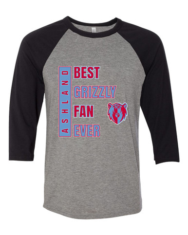 Ashland Grizzlies Best Grizzly Fan Women's Baseball T-Shirt