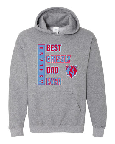 Ashland Grizzlies Best Grizzly Dad Men's Hoodie