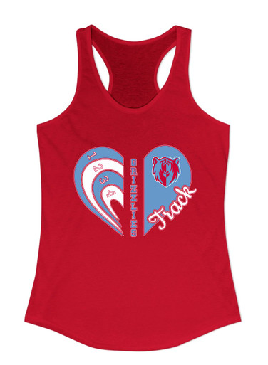 Ashland Grizzlies Heart Track Women's Tank Top