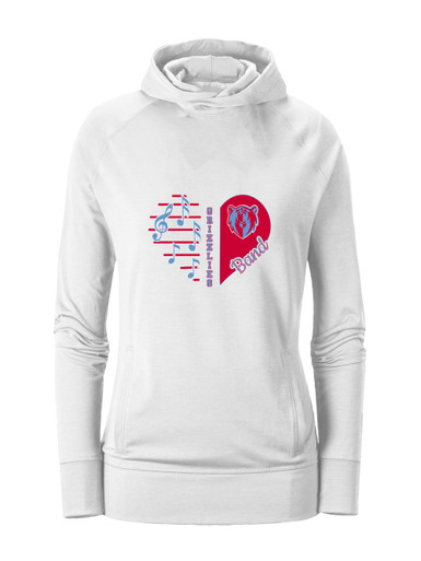 Ashland Grizzlies Heart Band Women's Hoodie
