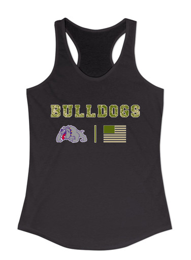 Waukegan Bulldogs Camo Flag Women's Tank Top