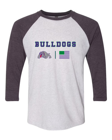 Waukegan Bulldogs Team Colors Flag Men's Baseball T-Shirt