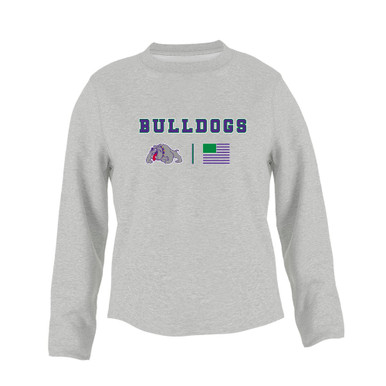 Waukegan Bulldogs Team Colors Flag Women's Sweatshirt