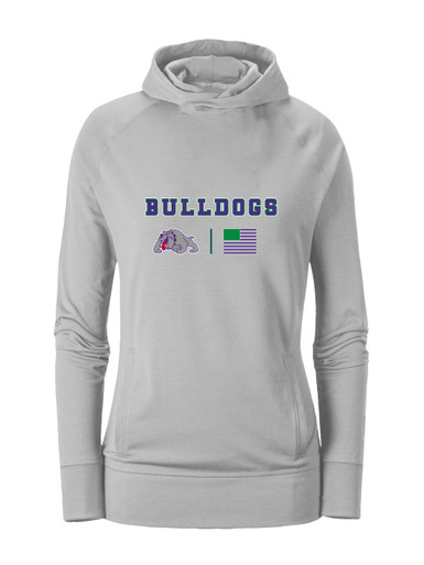 Waukegan Bulldogs Team Colors Flag Women's Hoodie
