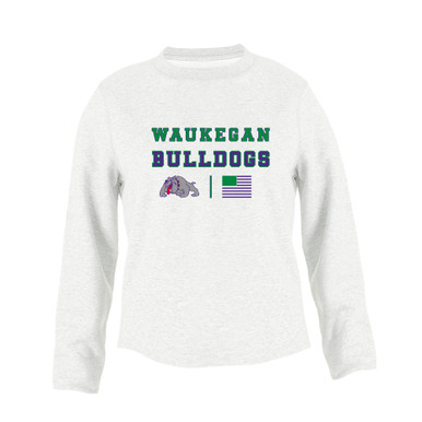 Waukegan Bulldogs Spirit Flag Women's Sweatshirt