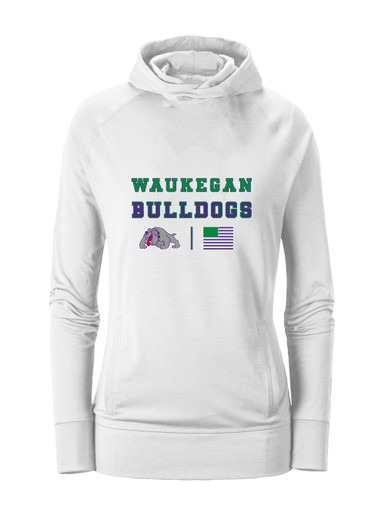 Waukegan Bulldogs Spirit Flag Women's Hoodie